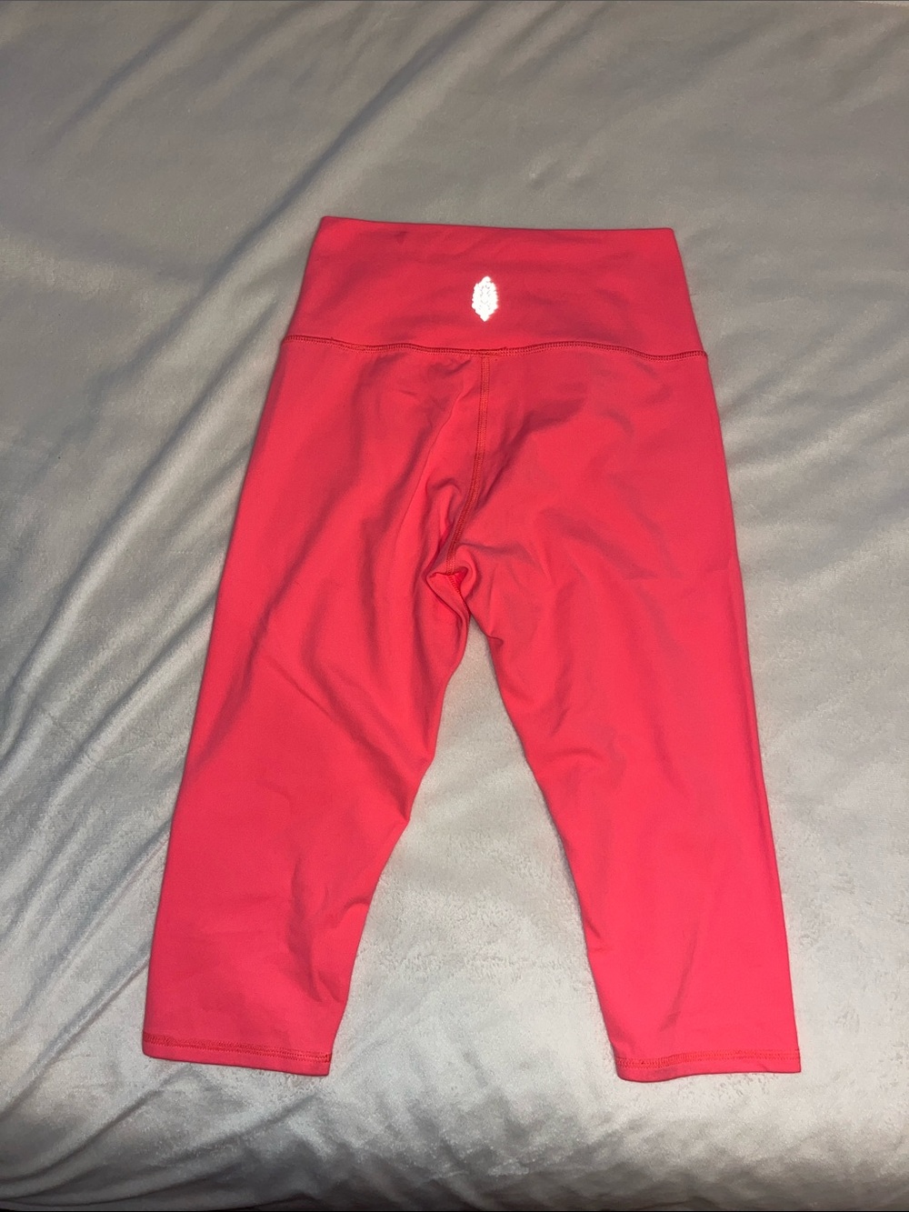 NWOT Free People neon coral cropped legging